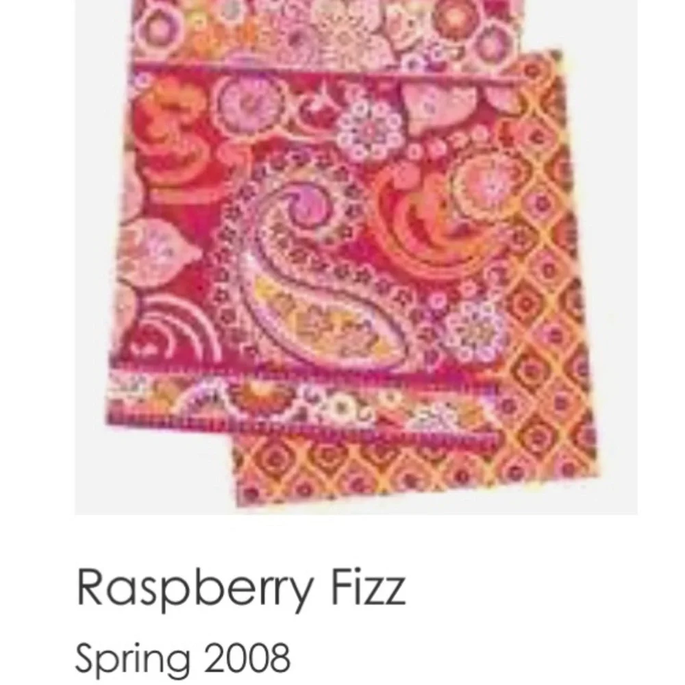VERA BRADLEY Raspberry Fizz 2008 Quilted Soft Sided Laptop Portfolio Case Y2K